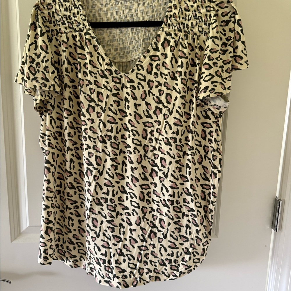 Style & Co. Animal Print V-Neck Blouse